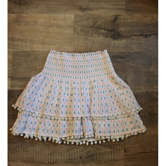 Lilly Pulitzer Dresses & Skirts - Lilly Pulitzer Ethenia Tiered Smocked Waist Skirt Pom Pom Details XXS Festival